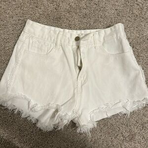 SHEIN size small white denim shorts